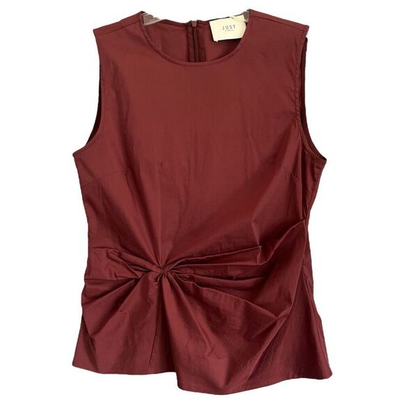 JUST Female Vadin Asymmetric Minimalist Top Small Sustainable Feminine Capsule - Picture 1 of 11